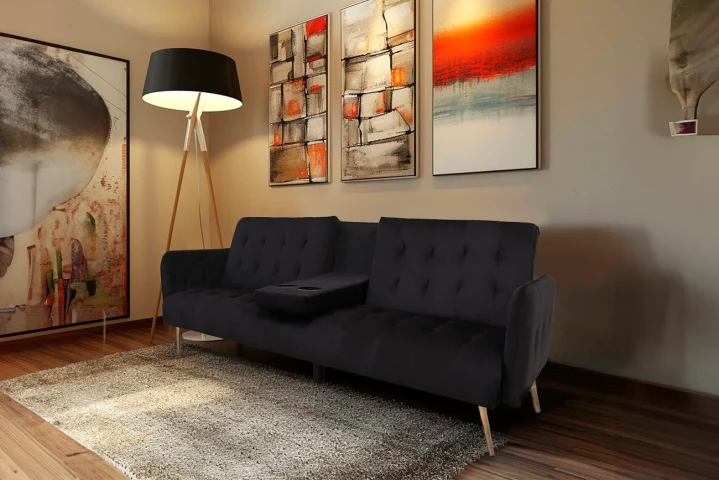 Sofa Bed with Cup Holders FH 192cm