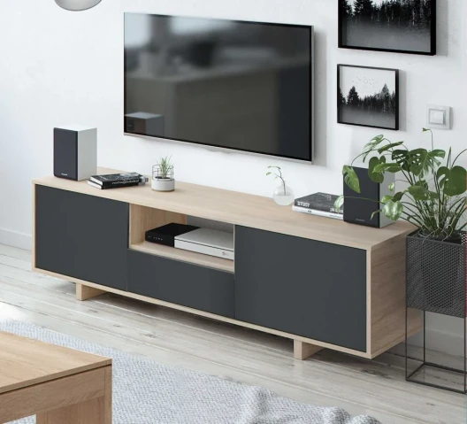 TV Stand Zaira 150x46 cm. Three Doors