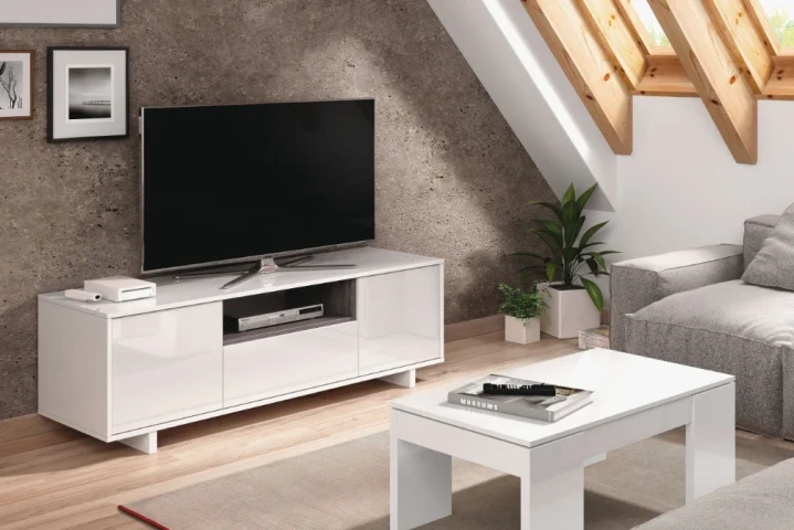 Zaira TV Stand 150x46 cm with Three Doors