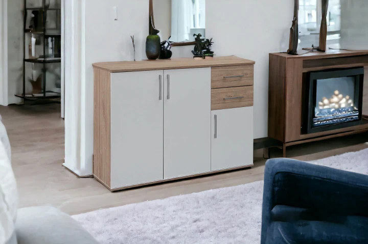 Joana 120x82cm 3 Doors and 2 Drawers Sideboard