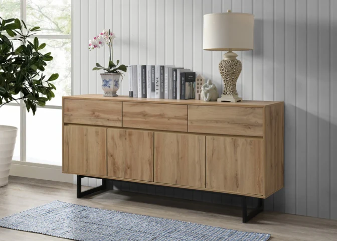 Industrial Sideboard 3 Drawers and 4 Doors 180x85cm