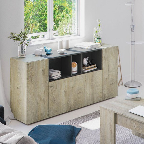 Tamiko Sideboard 150x76 cm with Three Doors - Living or Dining Room Furniture