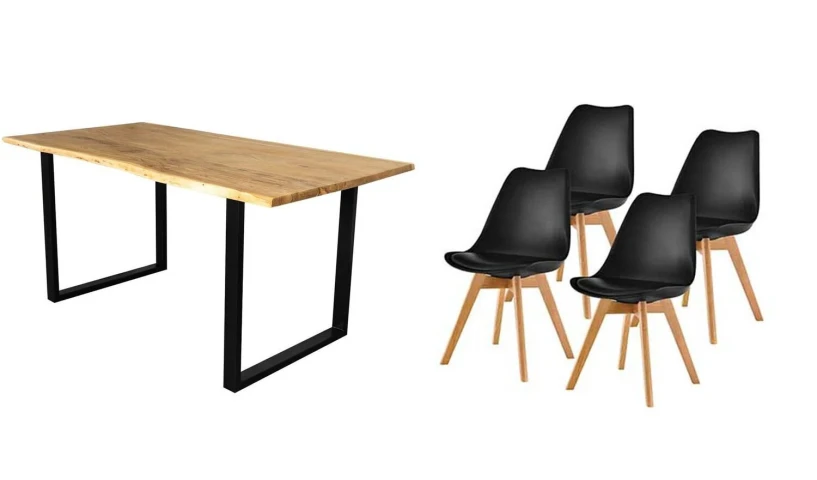 Dining or Kitchen Solid Wood Table 200cm + Nordic Chairs Pack