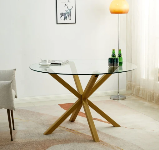 Round Tempered Glass Table 120x75 cm - Dining or Kitchen