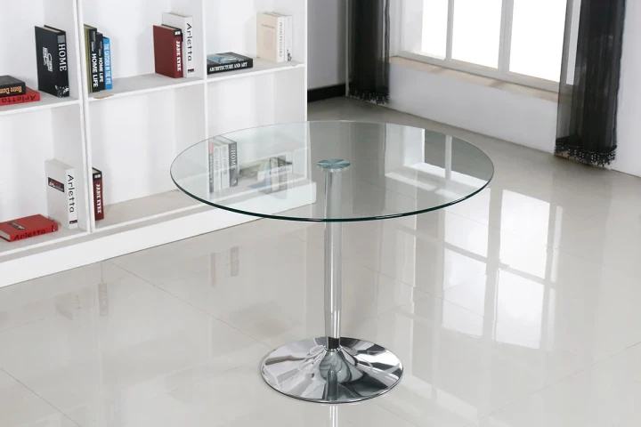 Round Tempered Glass Table 90x75 cm - Dining or Kitchen