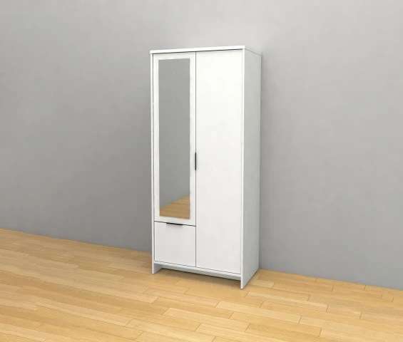 Bedroom Wardrobe with Mirror DN 190x80cm