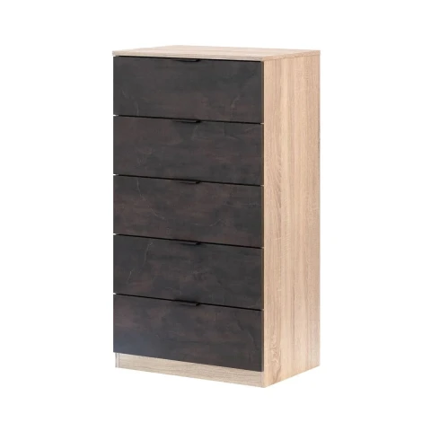 Tall Chest of Drawers with 5 Drawers 110x60 cm