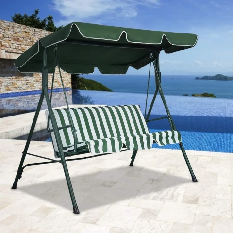 3-Seater Swing Chair with Canopy, Model KLS-E003 – Garden and Terrace Furniture