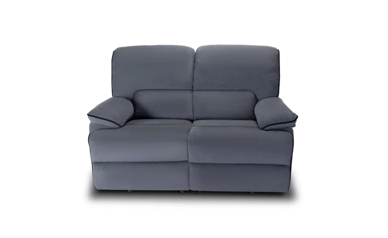 Manual Reclining Sofa Elijah, 2-Seater, Gray