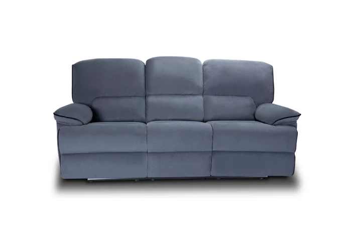 Elijah Manual Recliner Sofa 3-Seater Grey