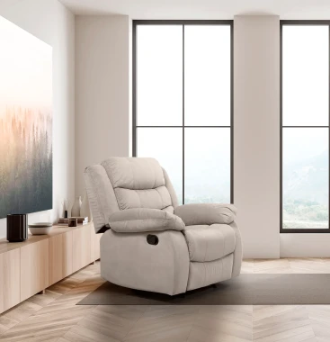 Houston Manual Recliner Chair 1 Plaza Brown
